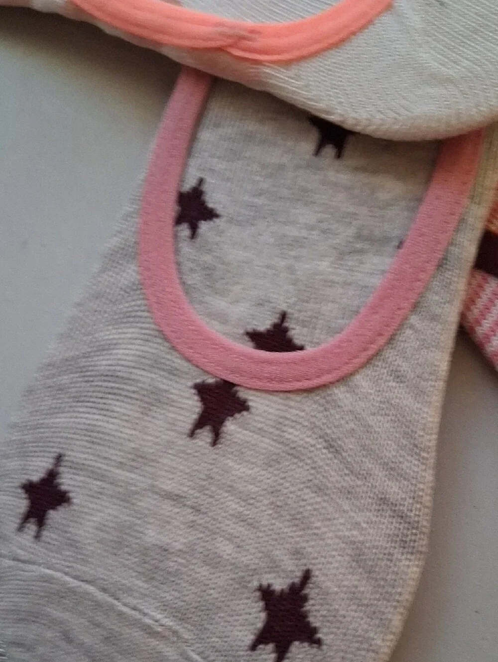 Gymboree No-Show Socks Trio in Pink, Peach & Gray